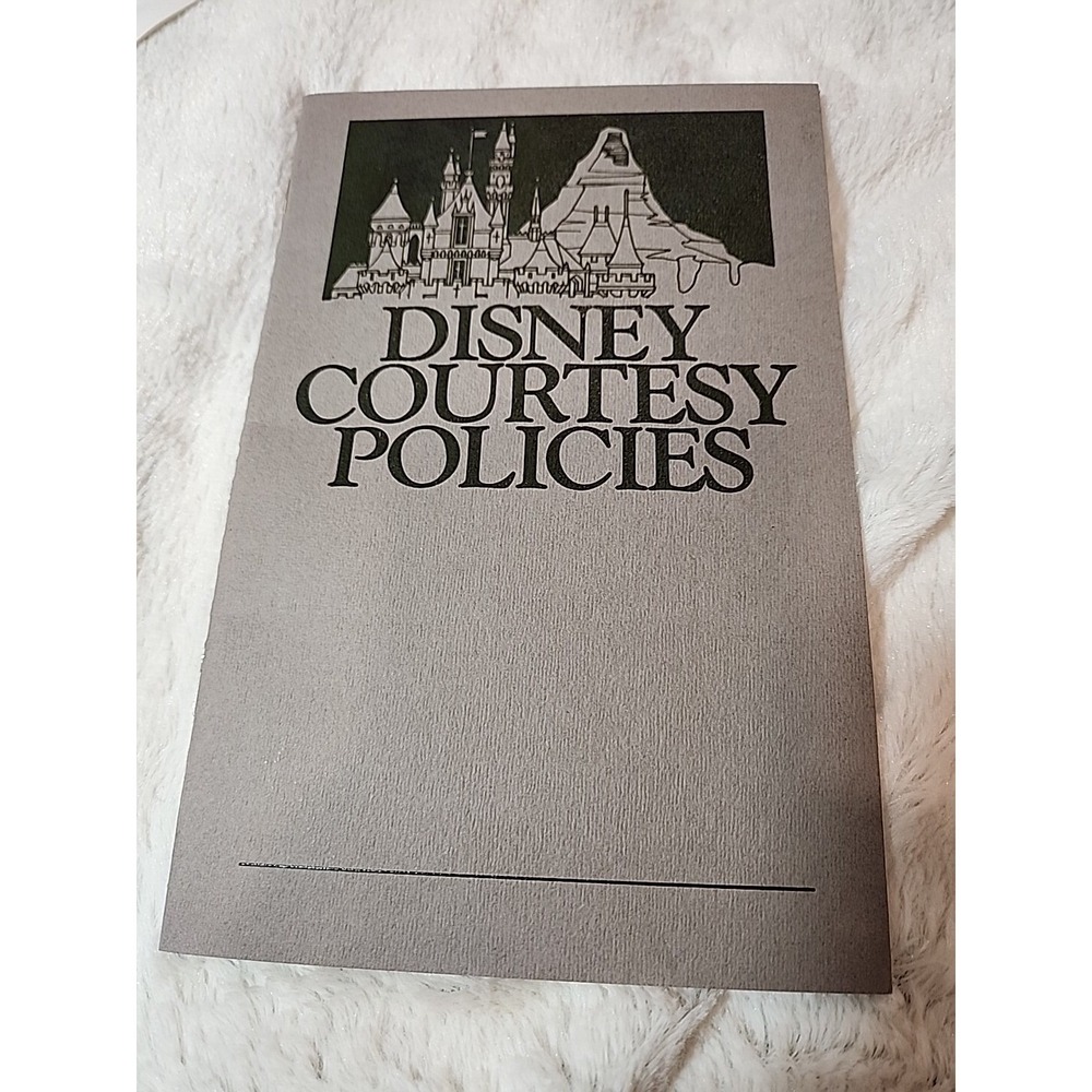 Disneyland Cast Employee Booklet Disney Courtesy Policies 1984 Highly Desired
